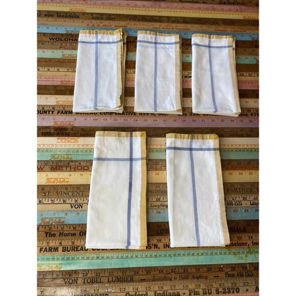 Threshold Cloth Napkins Set of 5 100% Cotton Windowpane Plaid 20x20 Target - Picture 1 of 9